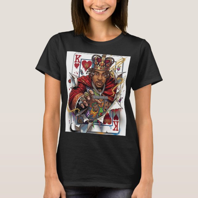 T-Shirt ADOM carte à jouer Roi (Devant)