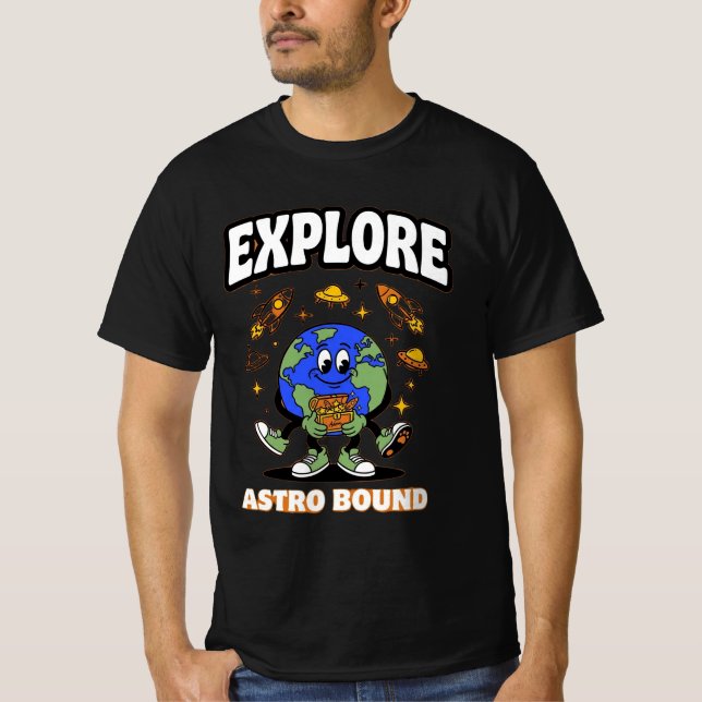 T-shirt ADOM Explore Astro Bound Earth Art (Devant)