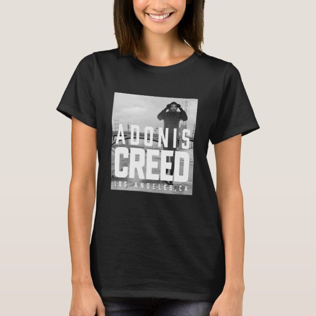 T-shirt Adonis Creed LA photographie noir et blanc (Devant)