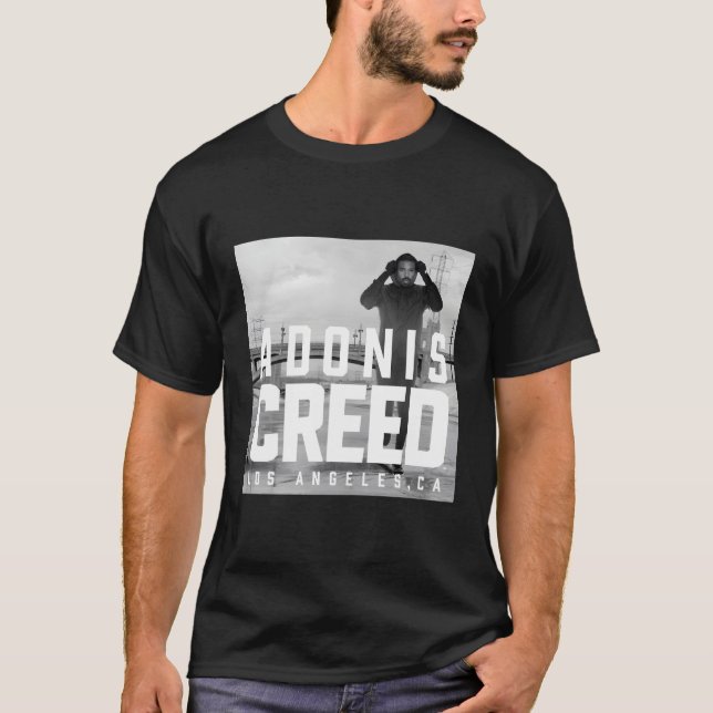 T-shirt Adonis Creed La Photographie Noir Et Blanc (Devant)