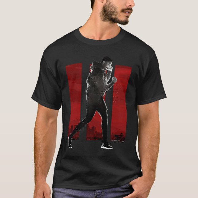 T-shirt Adonis Creed pose face droite sur III rouge (Devant)
