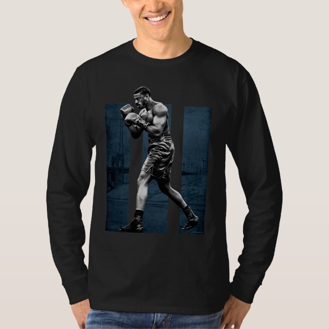 T-shirt Adonis Creed pose faced left on III blue (Devant)
