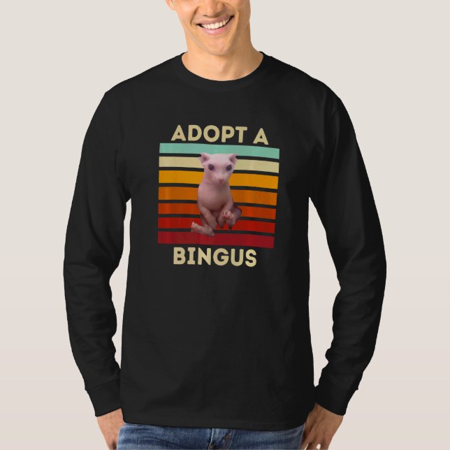 T-shirt Adopt a Bingus Hairless Sphynx Cat (Devant)