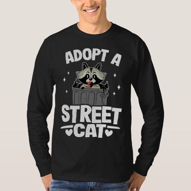 T-shirt Adopt A Street Cat Raccoon 1 (Devant)