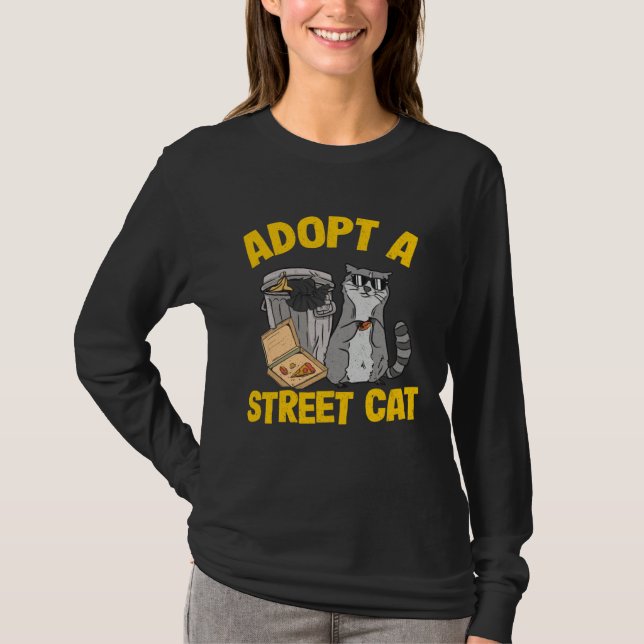 T-shirt Adopt A Street Cat Raccoon 5 (Devant)