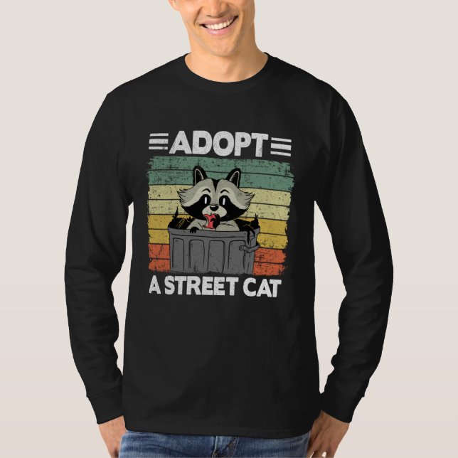 T-shirt Adopt A Street Cat Trash Garbage Panda Raccoon 3 (Devant)