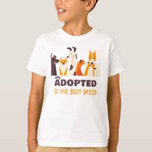 T-shirt Adopté est la meilleure race : Secourt de chien re