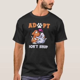 T-shirt Adopter Animaux de compagnie Chien Chat Chien Chie