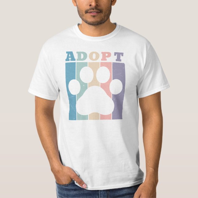 T-shirt Adopter avec Couleurs (Devant)