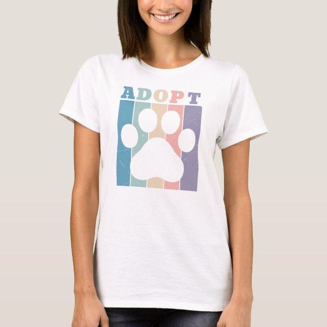 T-shirt Adopter avec Couleurs (Devant)