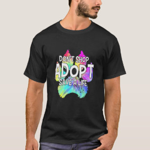 T-shirt Adopter Boutique de sauvetage chiens chats Drôle d