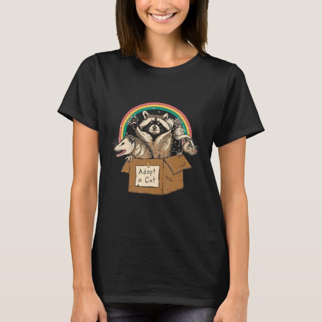 T-shirt Adopter des chats interdits (Devant)