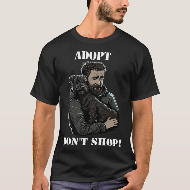 T-shirt Adopter Don Shop Secourir Chien (Devant)