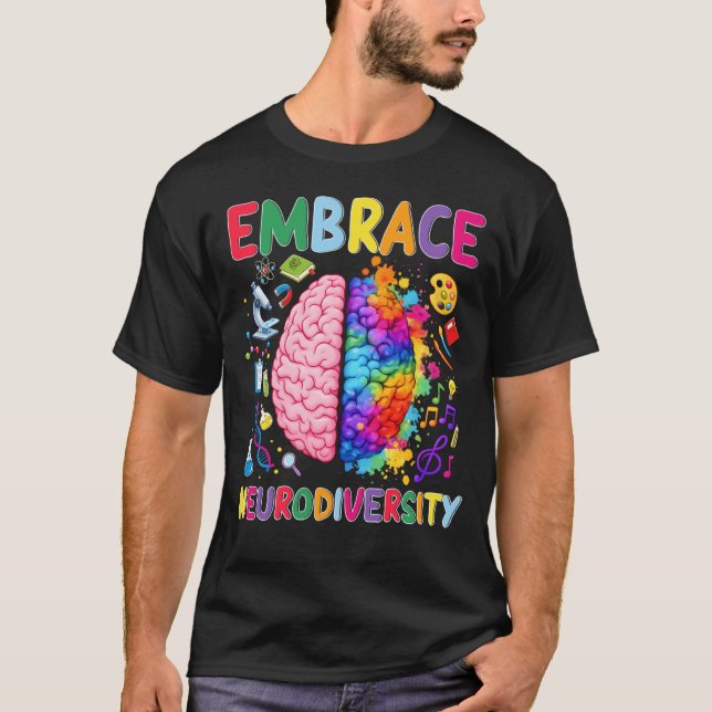 T-shirt Adopter la Neurodiversité ASD Sensibilisation à l' (Devant)