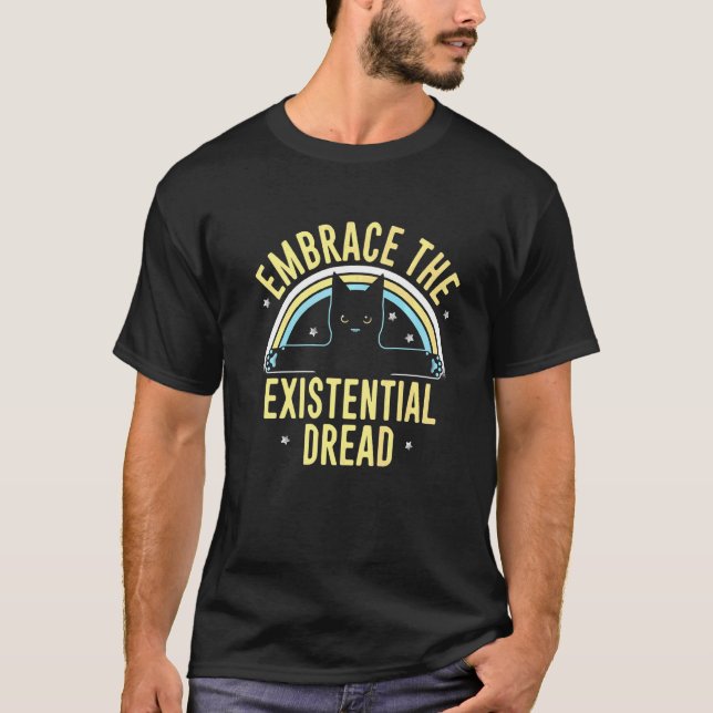 T-shirt Adopter La Peur Existentielle Chat Chéri Chat  Cha (Devant)
