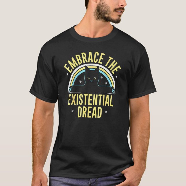 T-shirt Adopter le chat de l'angoisse existentielle (Devant)