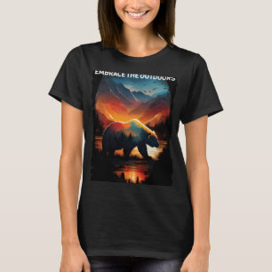 T-shirt Adopter le plein air ours randonnée camping montag