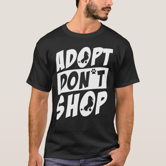 T-shirt Adopter Le Poodle Ne Pas Acheter (Devant)