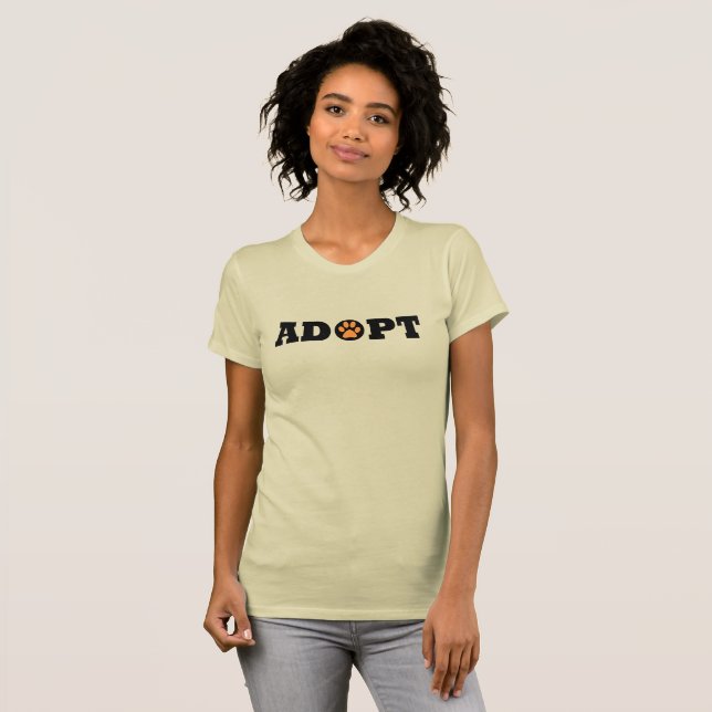 T-shirt Adopter les animaux (Devant entier)