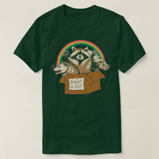 T-shirt Adopter les chats interdits (Design devant)