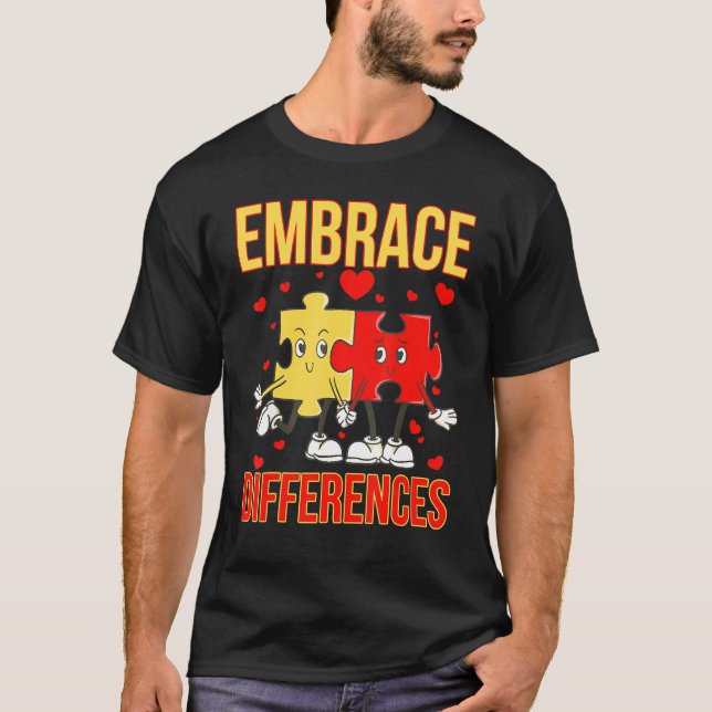T-shirt Adopter les différences drôle Monde Journée de l'a (Devant)