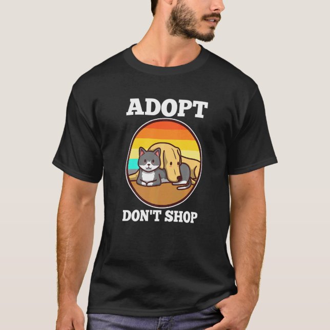 T-shirt Adopter Ne pas Acheter (Devant)