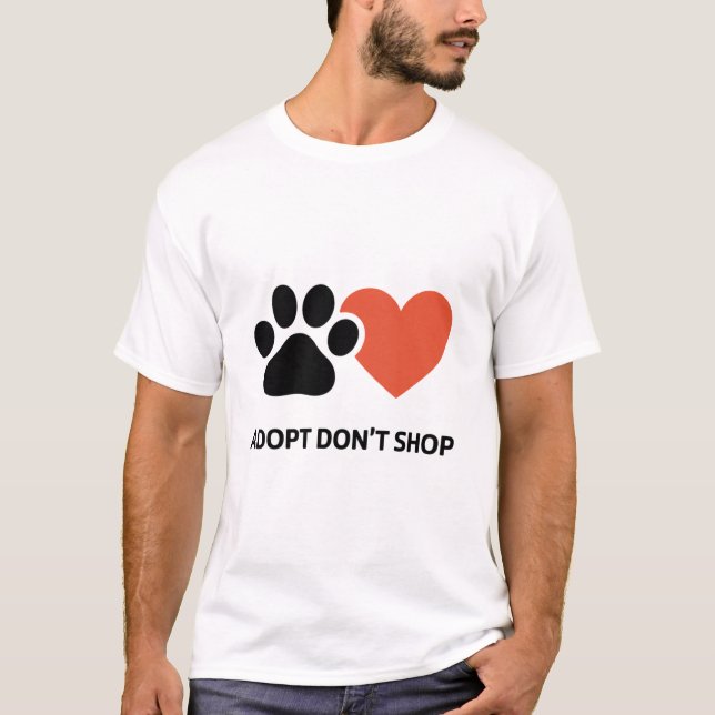 T-shirt Adopter Ne pas Acheter Chemise (Devant)