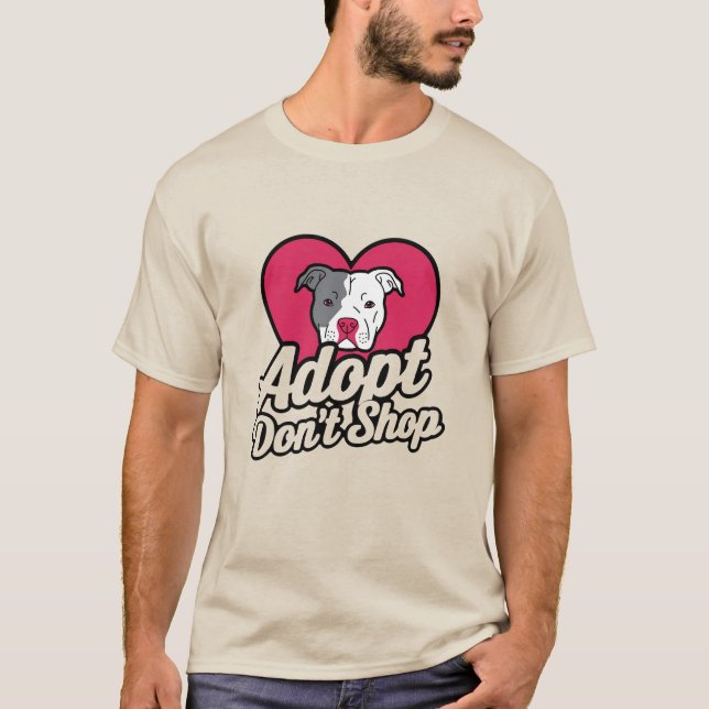 T-shirt Adopter Ne pas magasiner (Devant)