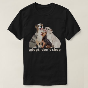 T-shirt ADOPTER NE PAS SHOP sauver les animaux secourir le
