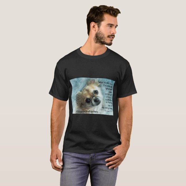 T-shirt Adopter Un Abri - Chihuahua (Devant entier)
