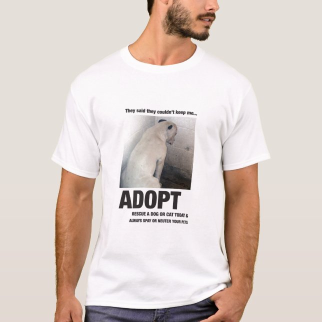 T-shirt Adopter un animal (Devant)