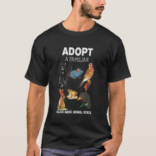 T-shirt Adopter un animal magique noir familier animaux de