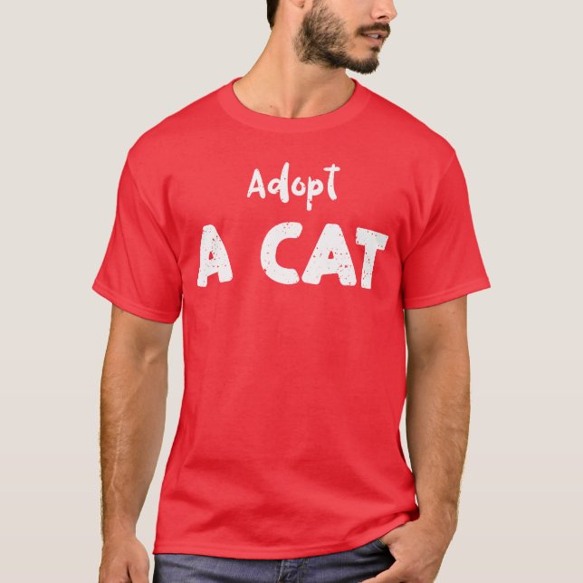 T-shirt Adopter Un Chat Cats (Devant)