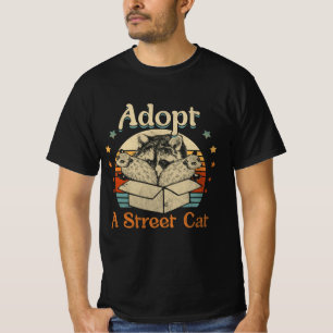 T-shirt Adopter Un Chat De Rue Funny Opossum Raccoon Skunk