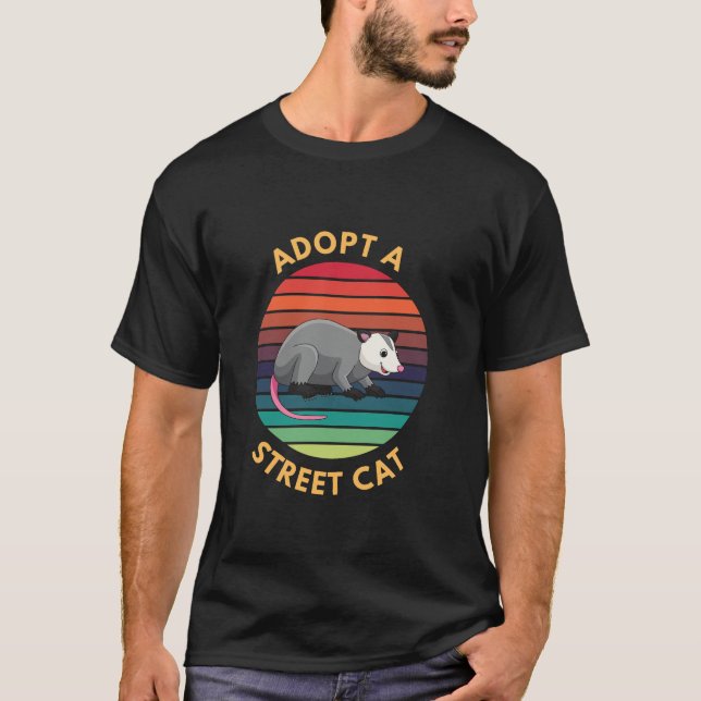 T-shirt Adopter un chat de rue | opossum (Devant)