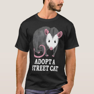 T-shirt Adopter un chat de rue Opossum Opossum Pun chat
