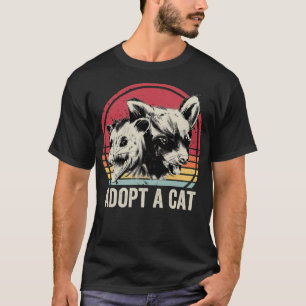 T-shirt Adopter Un Chat Drôle Possum Et Raccoon