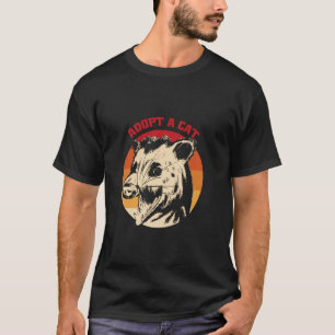 T-shirt Adopter un chat mouffette vive opossum pour hommes