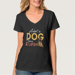 T-shirt Adopter Un Chien Sauver Une Secourt De Vie Berger