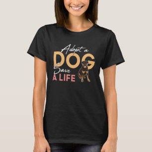 T-shirt Adopter Un Chien Sauver Une Vie Secourir Rottweile