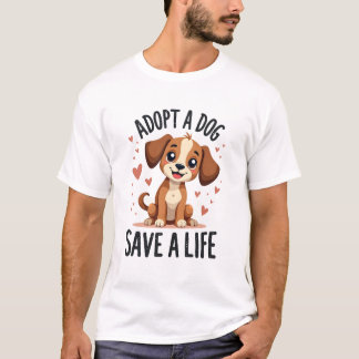 T-shirt Adopter Un Chien Sauver Une Vie Vintage Mignon Sau