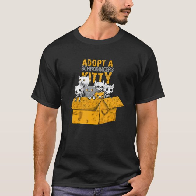 T-shirt Adopter un design de chat drôle de Schrödingers Ki (Devant)