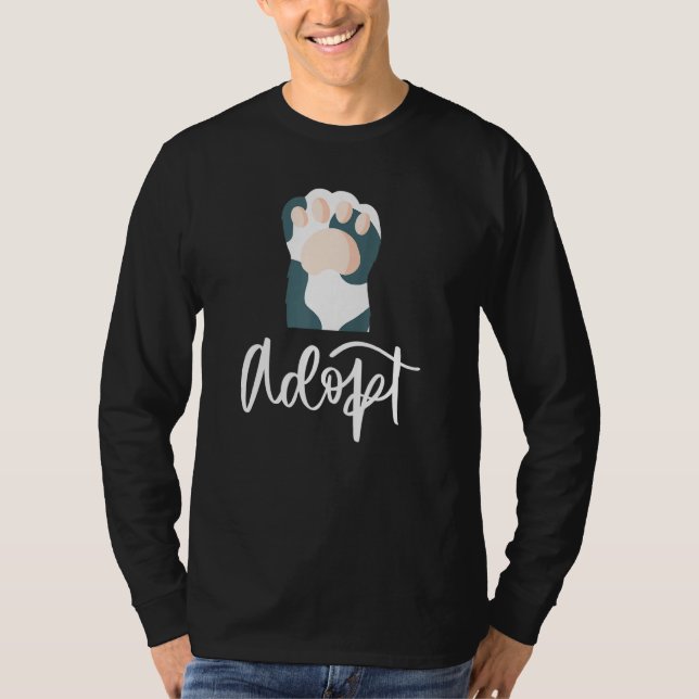 T-shirt Adopter un Empreinte de patte branché Chat Chien A (Devant)