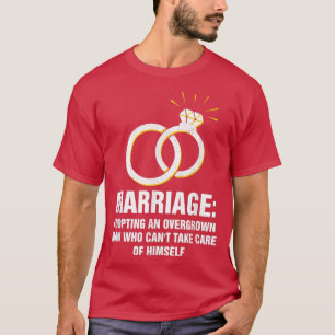 T-shirt Adopter un homme trop grand Humour de mariée drôle