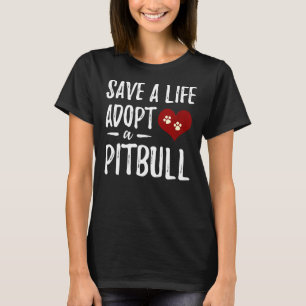 T-shirt Adopter Un Pitbull Funny Secourir Chien Maman