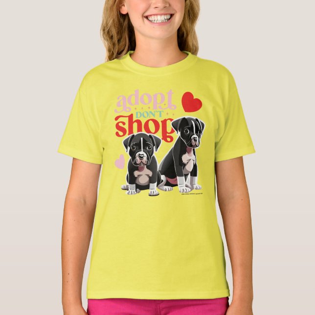 T-shirt Adoptez Don't Shop ! (Devant)