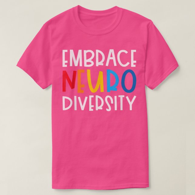 T-shirt Adoptez La Neurodiversité Et L'Autisme Lutter Cont (Design devant)