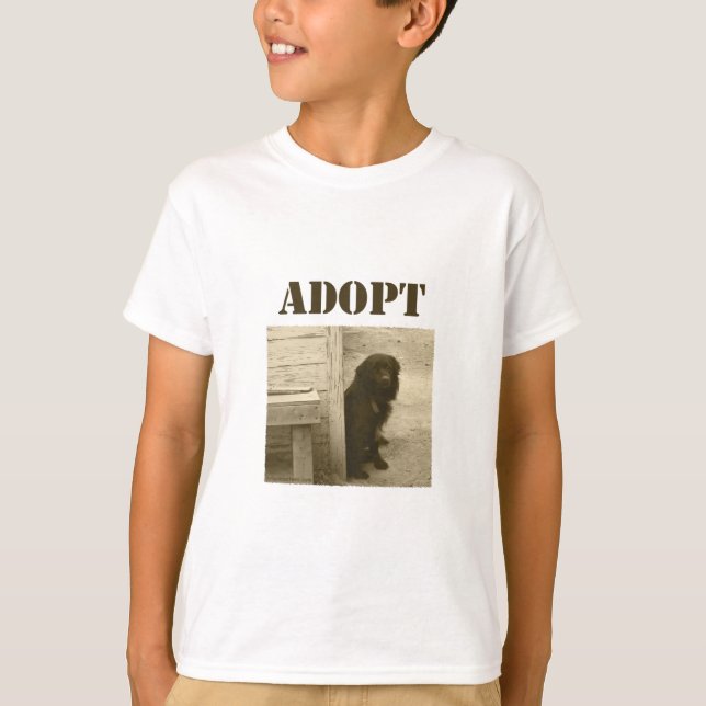 T-shirt Adoptez le chien égaré (Devant)