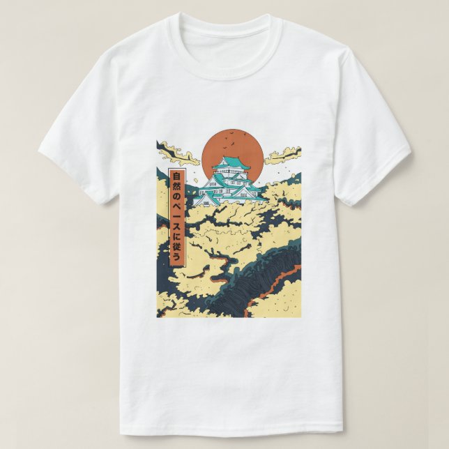 T-shirt Adoptez le rythme de la nature (Design devant)