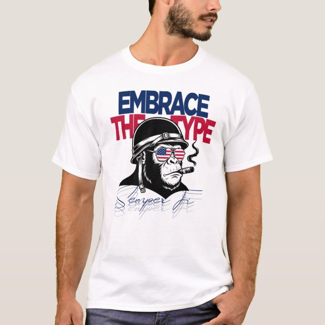 T-shirt Adoptez le type. Semper Fidelis. (Devant)